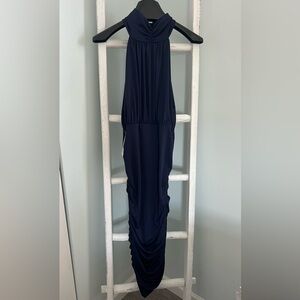 Stunning long navy blue dress